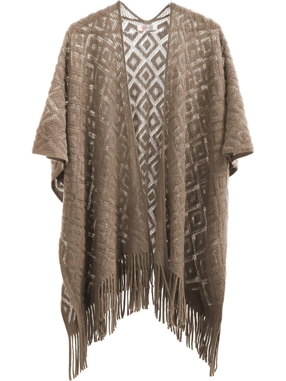 Soul Young Knit Shawl Wrap for Women Ladies Fringe Poncho Blanket Cardigan Cape - Picture 3 of 8